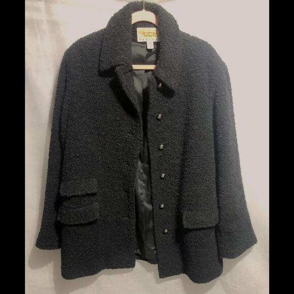 Talbots Jackets & Blazers - Talbots Size 14 Elegant Black‎ Textured Coat for Stylish Warmth